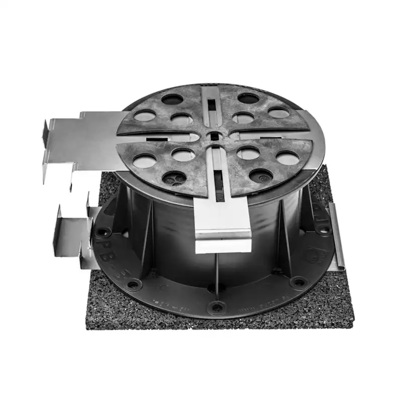 Sockelfäste Tebo PB-End Rostfri